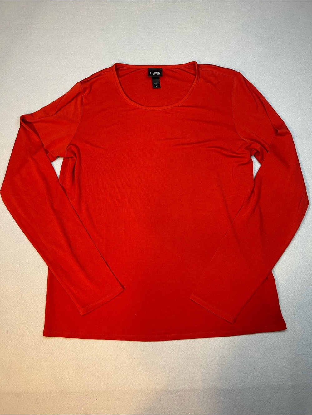Eileen Fisher 100% silk long sleeve top medium